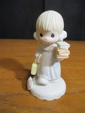Precious Moments Figurine - Growing in Grace - Age 5 - Blonde Girl - 1995