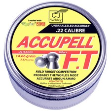 Webley AccuPell FT .22 Target Airgun Pellets With Napier Pellet Lube 500 Tin