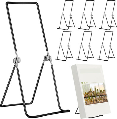 6 Pack Metal Book Stand Adjustable Display Easel Holder for Books Frames