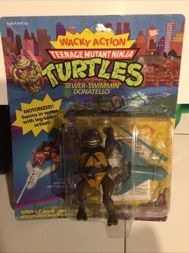 TMNT Sewer Swimming Donatello 1989 Playmates wacky action Moc