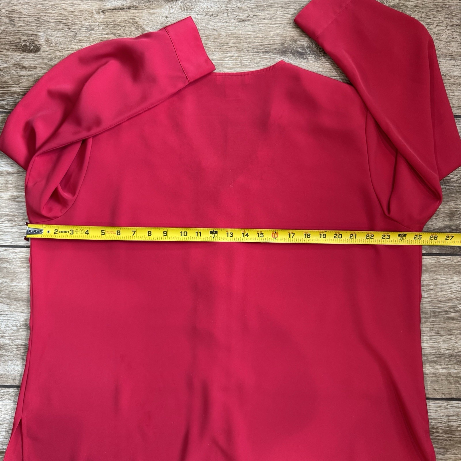 Vintage Red Notations Embroidered Button Down Shi… - image 8