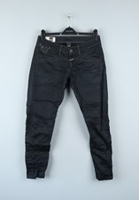 LE JEAN DE MARITHE FRANCOIS GIRBAUD Womens Black Buttons Cotton Pants Size 30