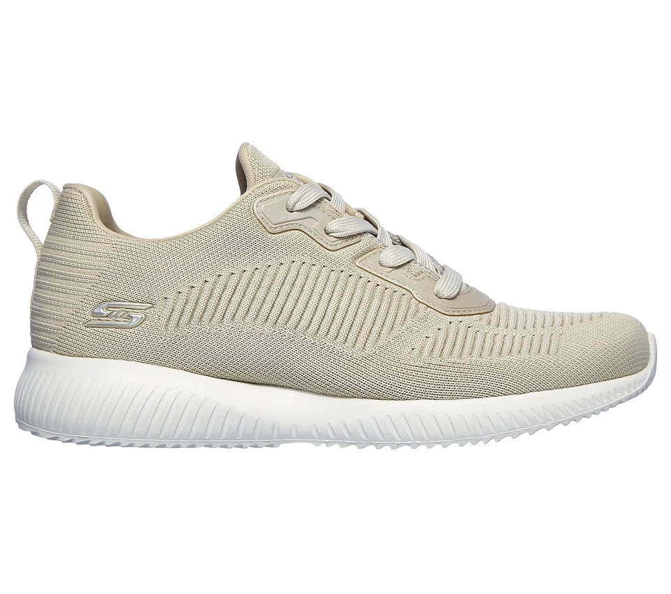 Skechers BOBS SQUAD TOUGH TALK Sneakers Femme Beige, Polyester, Lacets - Photo 3/4