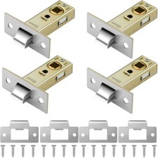4 Pack 45mm Tubular Latch Door Lock for Internal Door Tubular Mortice Latches w