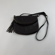 Borse in Pelle Leather Italian Crossbody Shoulder Bag Dark Brown Tassels Boho