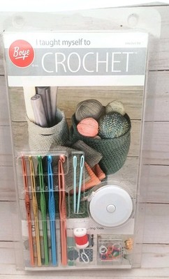 Boye I Taught Myself To Crochet Kit.  Instructions And Supporting Tools.