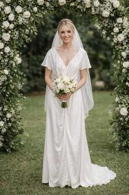 Stacees Ivory Wedding Dress Sz 12 NWT