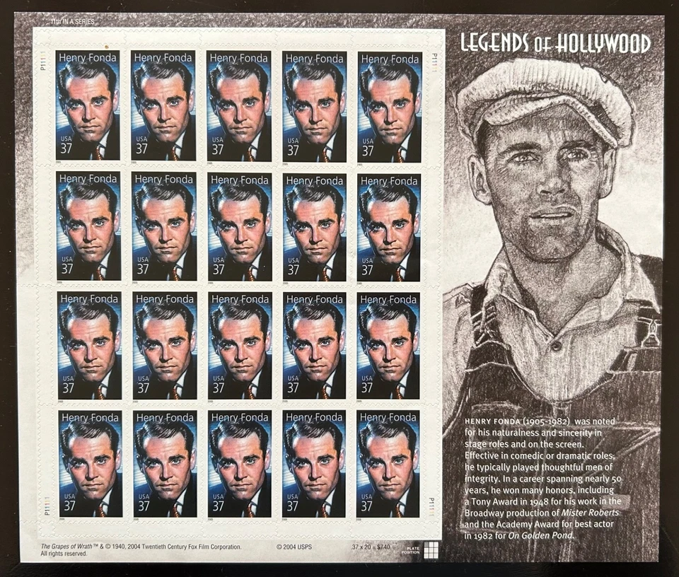2005 - VEREINIGTE STAATEN - LEGENDS OF HOLLYWOOD -HENRY FONDA- POSTFRISCH - Bild 1 von 1