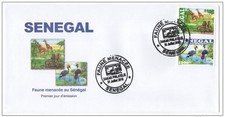 Senegal 2015 FDC envelope 1st day Wildlife Endangered Animals Elephant Bird