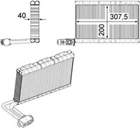 Mahle Verdampfer, Klimaanlage AE 109 000P