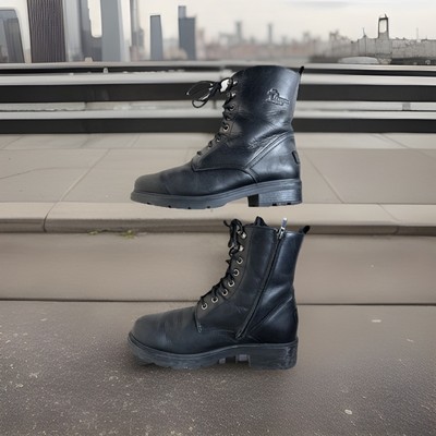 Panama Jack Leather Boots Side Zip Fur Lined Women s Size 40 US 9.5 Made InSpain