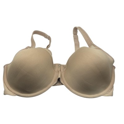 Bali Bra Womens 38DD Beige T Shirt Underwire Padded Seamless Smooth Everyday