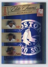 2005 Donruss Elite Teams Blue Manny Ramirez Pedro Martinez David Ortiz HOF 0y9m