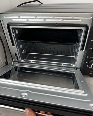 Silvercrest SMWC 700 A4 Mini-Backofen Timer Edelstahl Schwarz Backblech Gitterr 