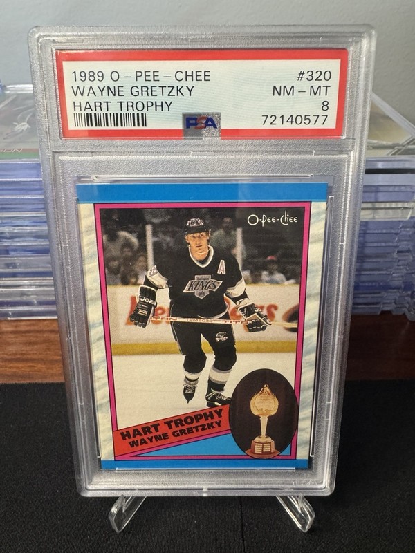 1989-90 O-Pee-Chee Wayne Gretzky Hart Trophy #320 PSA 8