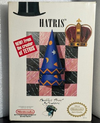    Hatris Bullet-Proof Software RARE, Complete CIB (NES)