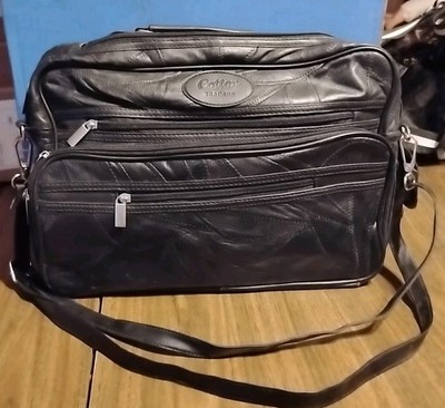 COTTON TRADER  Leather Briefcase  Messenger   Laptop Bag Multi Purpose NWOT