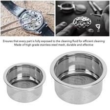Watch Parts Cleaner Basket Ultrasonic 304 Stainless Steel Mesh Holder Repair