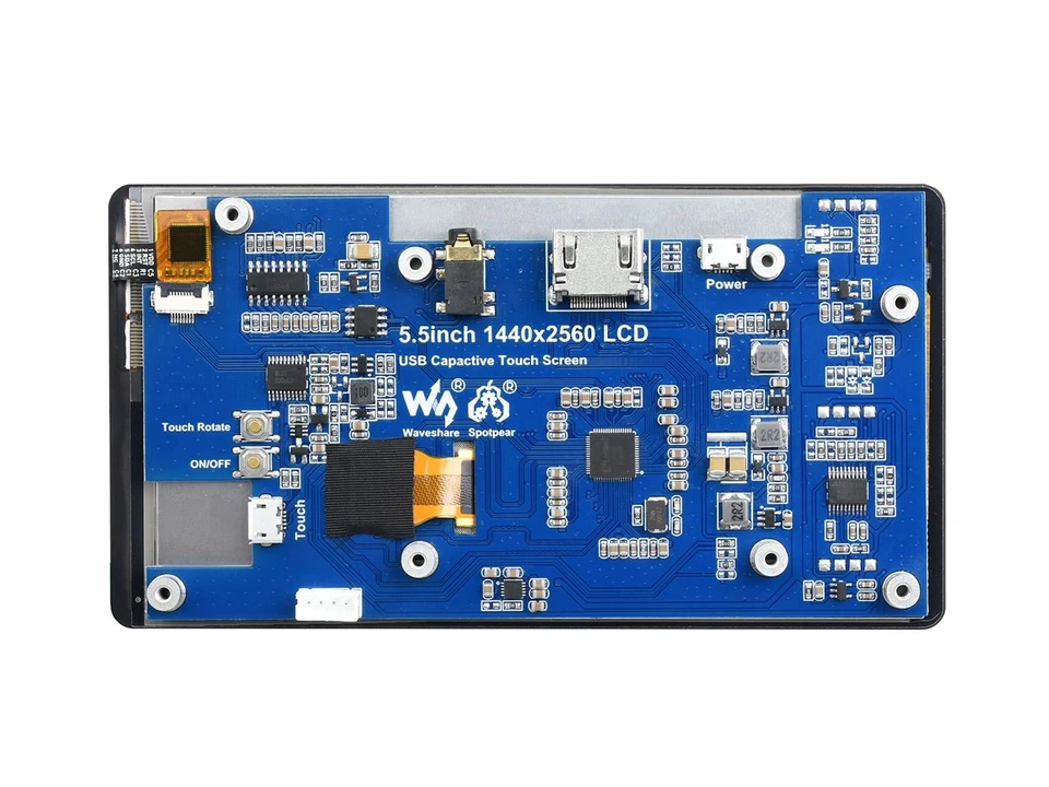 Waveshare Raspberry Pi 5,5-Zoll-2K-Display, 1440x2560, kapazitiver - Bild 4 von 4