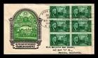 DR JIM STAMPS US COVER ROOSEVELT MEMORIAM FDC BLOCK STAEHLE CACHET CRAFT