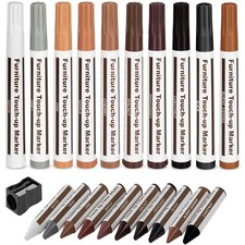 Furniture Repair Kit Wood Markers Wax Sticks, for Stains, Scratches, Wood Flo...