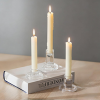Glasseam KerzenstäNder Stabkerzen Stabkerzenhalter Glas: 3Er Set Kerzenhalter St
