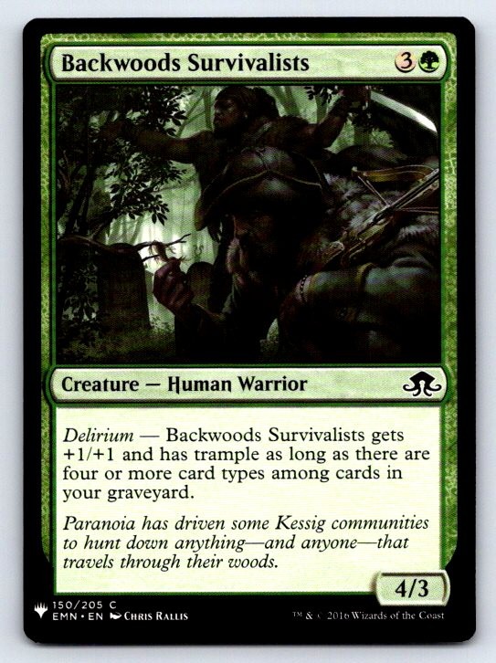 Backwoods Survivalists Common Eldritch Moon Magic: The Gathering