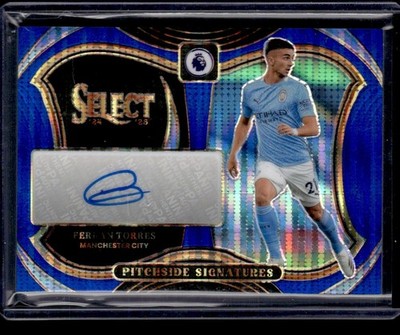 FERRAN TORRES 2024 PANINI SELECT PREMIER LEAGUE PITCHSIDE SIGNATURES BLUE PULSAR