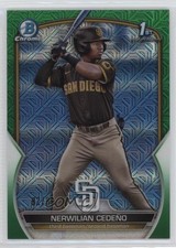 2023 Bowman Mega Box Green Mojo Refractor 82/99 Nerwilian Cedeno Cedeño 0l44