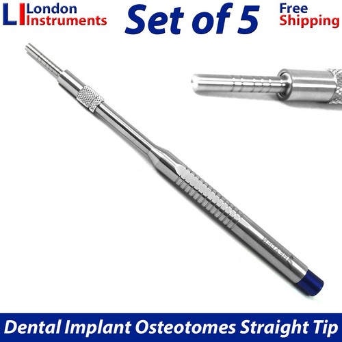 Sinus Lift Osteotomes Kit Concave Straight Dental Implant Instruments Set of 5 - Picture 2 of 6