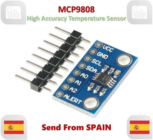 MCP9808 CJMCU-9808 High Accuracy Temperature Sensor I2C Breakout Board