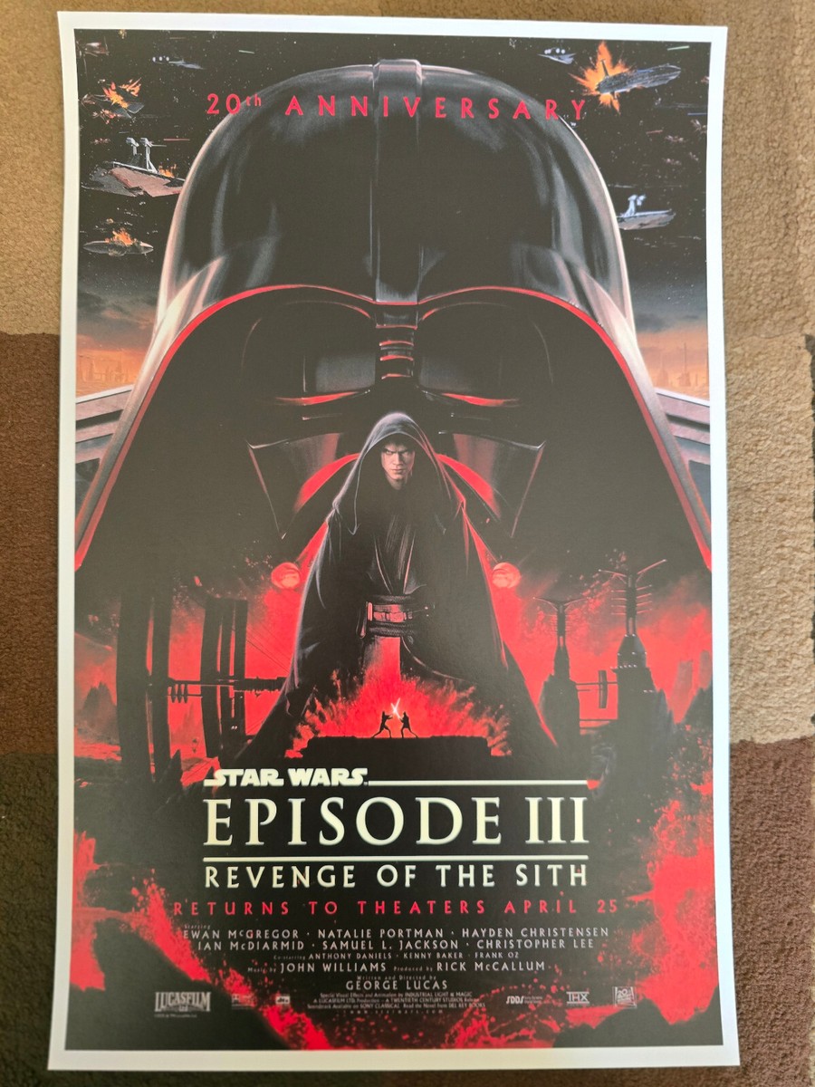2025 Star Wars Revenge of the Sith 20th Anniversary 11 x 17 Poster