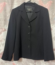 TAILOR B. MOSS Women's 8 Button Blazer Jacket Black ❤️ Lined Suit Coat USA Made