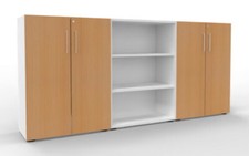 Büroschrankwand VH93 Büroschrank Sideboard 3tlg. 3 OH Breite 240 cm Aktenschrank