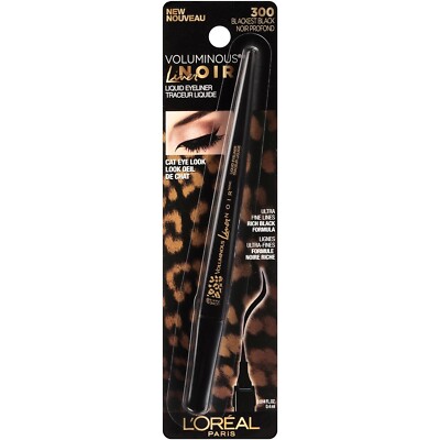 L'Oreal Voluminous Noir Liner Liquid Eyeliner 300 BLACKEST BLACK New