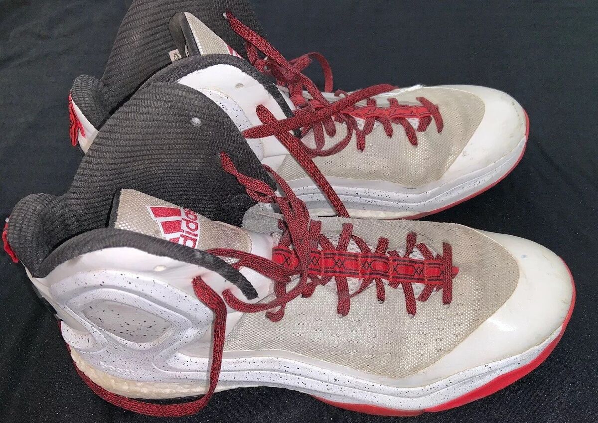 Adidas D Rose 5 Boost OG White Red Black Basketball Shoes Adidas D Rose 5 Boost OG White Red Black Basketball Shoes