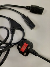 Image of Startech PC Power Cord IEC Cable Splitter 1x 3 Pin To 2x C13 IEC 1.8M / 6ft