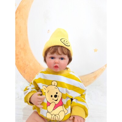 3D Paint Skin Soft Cloth 24 Inch Reborn Baby Doll Toy For Children Toddler