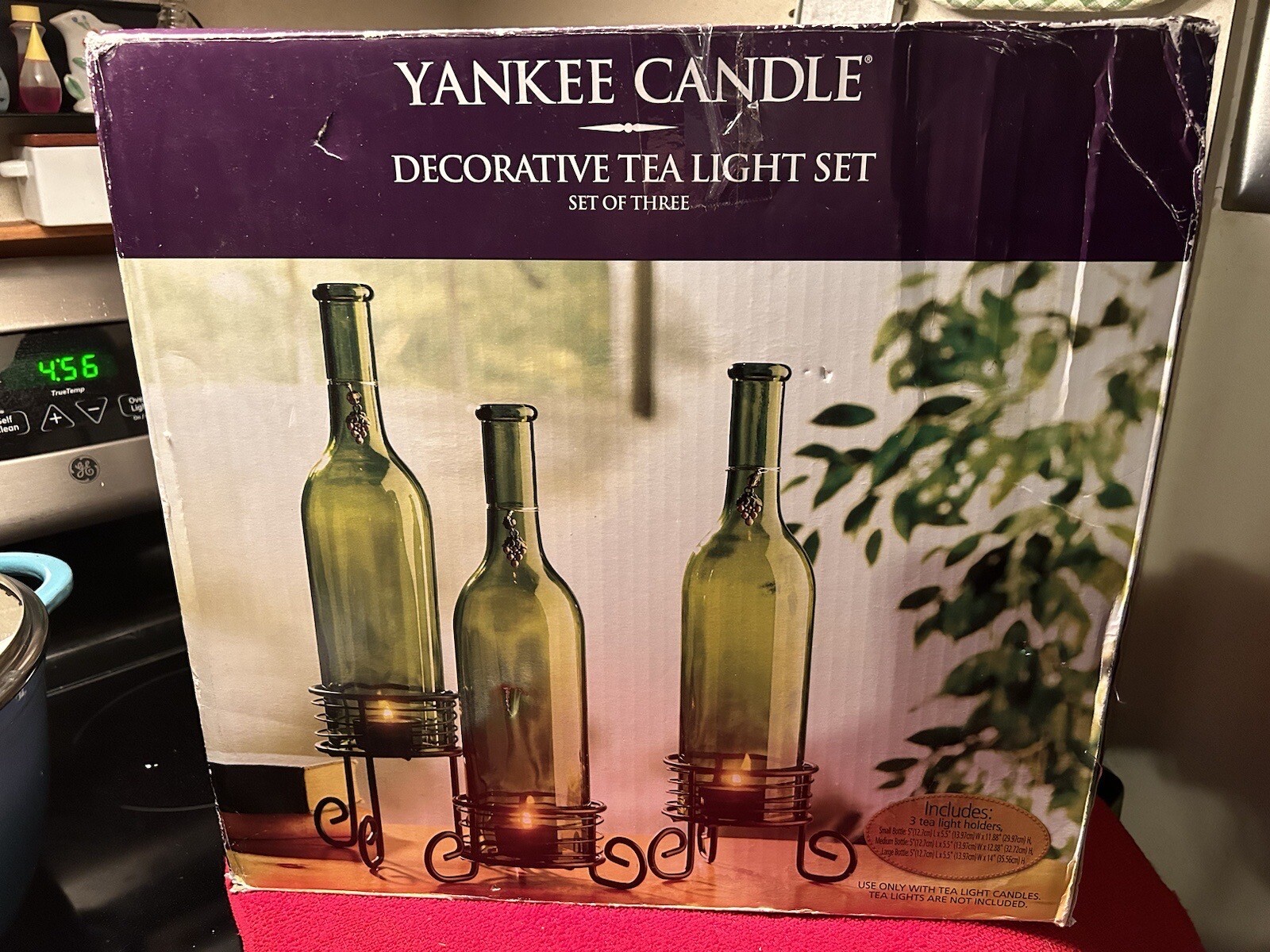NIB Yankee Candle WIne Bottle tea light holder set,set of 3 eBay
