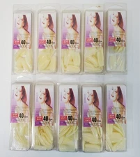 400 TIPS Natural French nails  Artificial Full Nail Tips DIY [40Tips x 10]