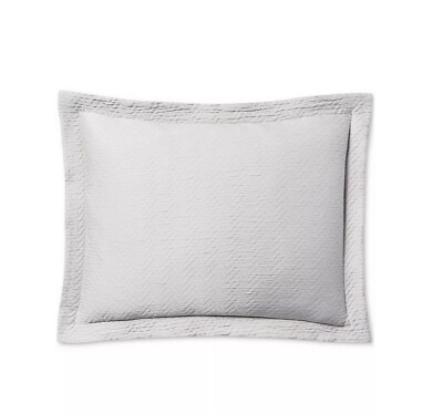 Lauren Ralph Lauren Kaia Matelassé Chevron Motif Stan Pillow Sham Soft Grey $120