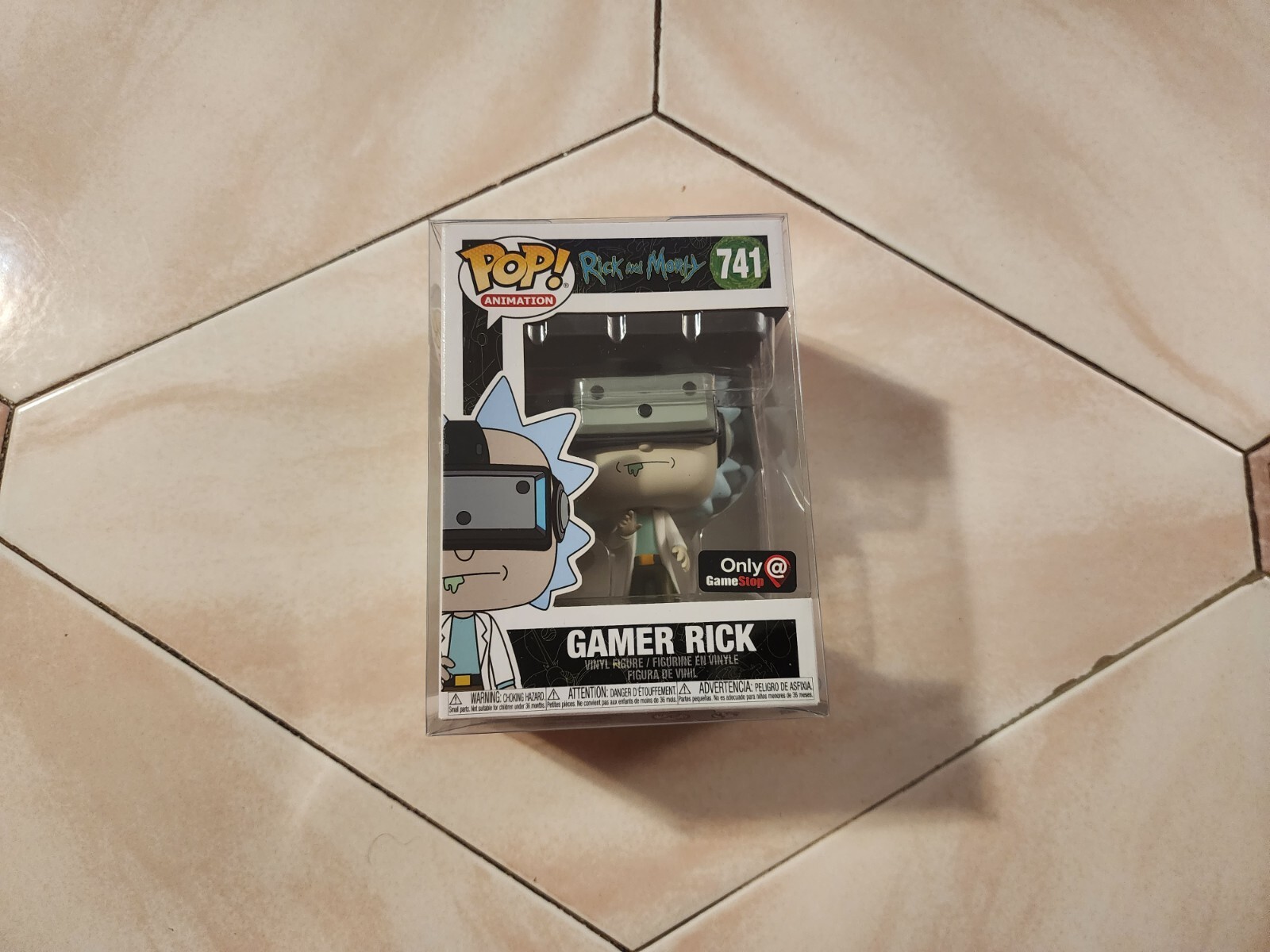 Funko Pop! Figura De Vinilo Gamer Rick #741 Exclusiva De Morty Gamestop Con Protector