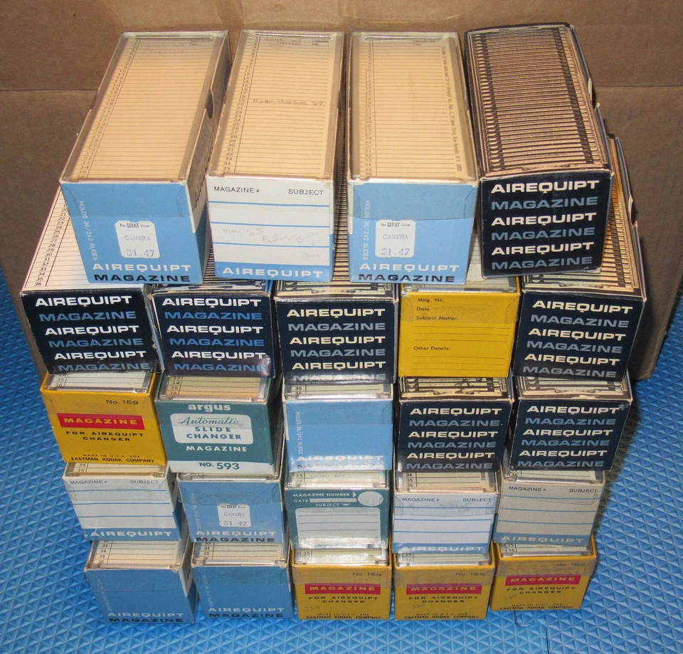 批量 24 张 - 复古 2 英寸 x 2 英寸铝制幻灯片杂志/托盘(每张可容纳 36 张幻灯片) — 第 4/4 张图片