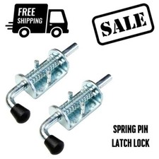 Pack of 2 1/2" Spring Pin Latch Lock Assembly Utility Trailer Gate Heavy Duty