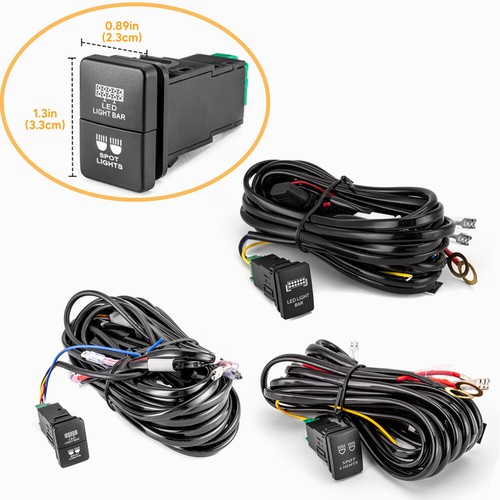 Tacoma Light Bar Install Wsays Kit With Push Button Switch – Fits Toyota 4Runner, Tacoma, Tundra, More Light Bar Wiring Harness Tacoma Light Bar Install Wsays Kit With Push Button Switch – Fits Toyota 4Runner, Tacoma, Tundra, More Light Bar Wiring Harness