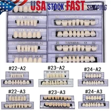 168X Acrylic Resin A1/A2/A3 Dental Denture Teeth Upper Lower Shade 22/23/24# HOT