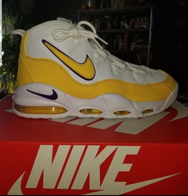 Nike Air Uptempo'95 Blanco/Amarillo-COURT PÚRPURA (tamaño 9) | eBay