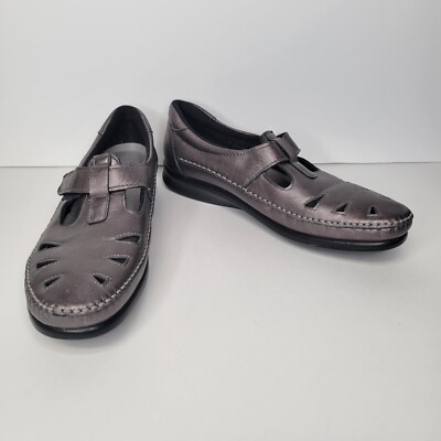 SAS Tripad Comfort Women's Size Shoes Mary Jane Adjustable Strap  Metallic