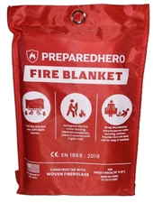 Emergency Fire Suppression Blanket - 39x39" Be Prepared * New