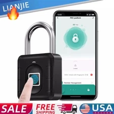 Waterproof Fingerprint Padlock Lock Smart APP Bluetooth Lock Door Keyless